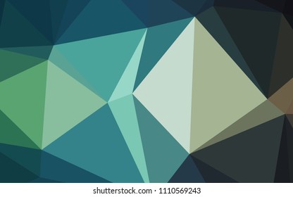 Light Blue, Green vector polygon abstract background. Creative illustration in halftone style with gradient. Textured pattern can be used for background.