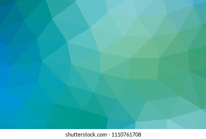 Light Blue, Green vector polygon abstract polygon abstract. Creative illustration in halftone style with gradient. A new texture for your design.
