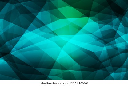 Light Blue, Green vector polygon abstract backdrop. Colorful illustration in abstract style with triangles. Brand new design for your business.