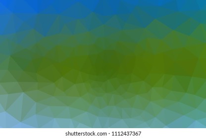 Light Blue, Green vector polygon abstract background. Geometric illustration in Origami style with gradient.  Completely new template for your banner.