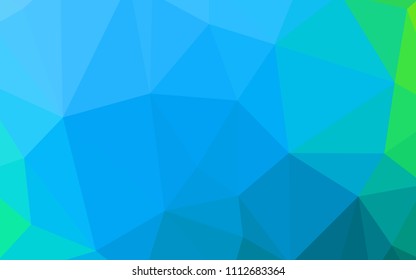 Light Blue, Green vector polygon abstract background. Glitter abstract illustration with an elegant triangles. Brand new style for your business design.