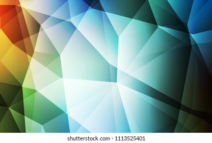 Light Blue, Green vector polygon abstract layout. Creative illustration in halftone style with triangles. Brand new design for your business.