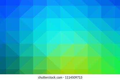 Light Blue, Green vector polygon abstract layout. Shining colorful illustration with triangles. Polygonal design for your web site.