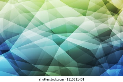 Light Blue, Green vector polygon abstract background. Polygonal abstract illustration with gradient. Best triangular design for your business.