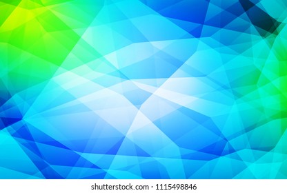 Light Blue, Green vector polygon abstract background. Polygonal abstract illustration with gradient. Textured pattern for your backgrounds.