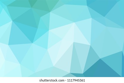 Light Blue, Green vector polygon abstract background. Geometric illustration in Origami style with gradient.  Textured pattern can be used for background.