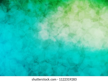 Light Blue, Green vector polygon abstract background. Modern geometrical abstract illustration with gradient. A completely new template for your business design.