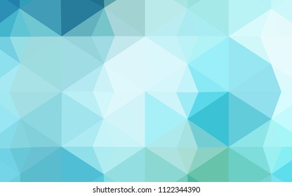 Light Blue, Green vector polygon abstract layout. Colorful illustration in abstract style with triangles. Textured pattern can be used as a background.