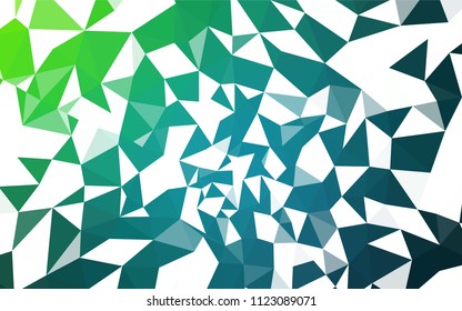Light Blue, Green vector polygon abstract layout. Shining polygonal illustration, which consist of triangles. New template for your brand book.