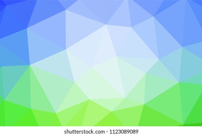 Light Blue, Green vector polygon abstract layout. Colorful illustration in abstract style with triangles. A completely new design for your leaflet.