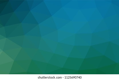 Light Blue, Green vector polygon abstract background. Brand new colored illustration in blurry style with gradient. Triangular pattern for your business design.