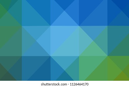 Light Blue, Green vector polygon abstract backdrop. Shining colored illustration in a new style. The template for cell phone's backgrounds.