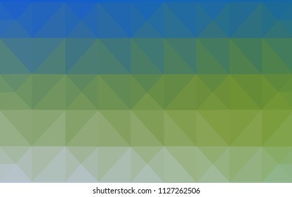 Light Blue, Green vector polygon abstract backdrop. A sample with polygonal shapes. A completely new template for your banner.