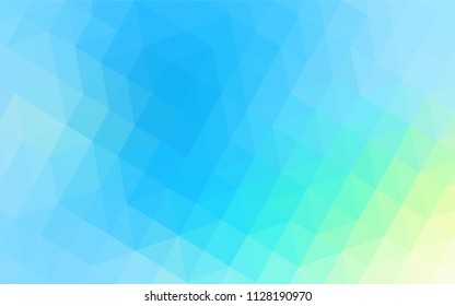 Light Blue, Green vector polygon abstract background. Triangular geometric sample with gradient.  Brand new design for your business.