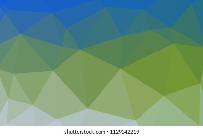 Light Blue, Green vector polygon abstract background. Colorful illustration in abstract style with triangles. Best triangular design for your business.