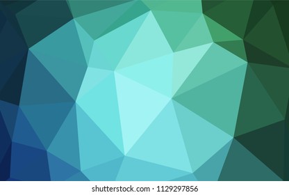 Light Blue, Green vector polygon abstract backdrop. Polygonal abstract illustration with gradient. A new texture for your web site.