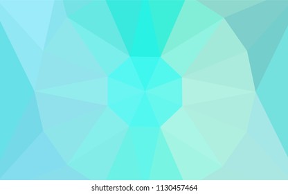 Light Blue, Green vector polygon abstract backdrop with a gem in a centre. Illustration in Origami style with gradient. Polygonal design for your web site.