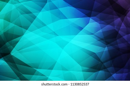 Light Blue, Green vector polygon abstract layout. Modern abstract illustration with triangles. Polygonal design for your web site.