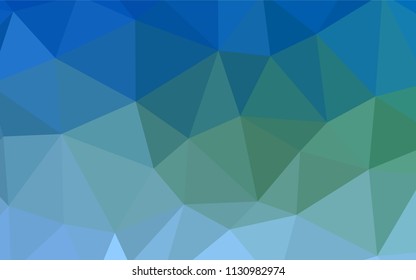 Light Blue, Green vector polygon abstract layout. Polygonal abstract illustration with gradient. Polygonal design for your web site.