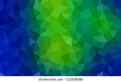 Light Blue, Green vector polygon abstract backdrop. Polygonal abstract illustration with gradient. New template for your brand book.