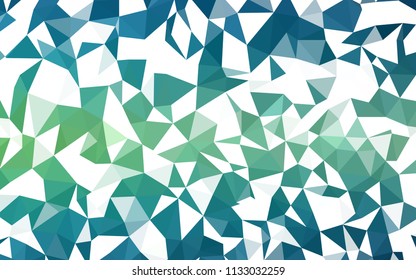 Light Blue, Green vector polygon abstract background. Elegant bright polygonal illustration with gradient. Best triangular design for your business.
