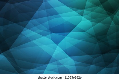 Light Blue, Green vector polygon abstract layout. Elegant bright polygonal illustration with gradient. Template for cell phone's backgrounds.
