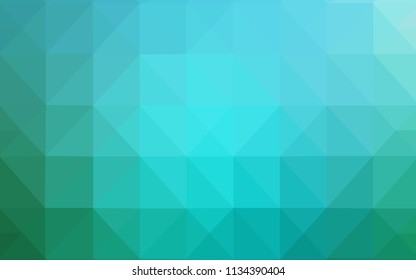 Light Blue, Green vector polygon abstract background. Creative geometric illustration in Origami style with gradient. The template for cell phone's backgrounds.