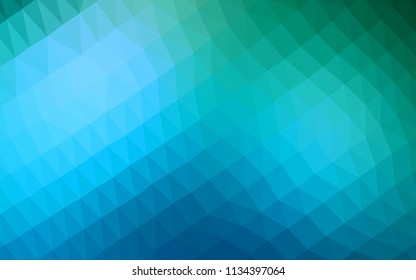 Light Blue, Green vector polygon abstract layout. Modern geometrical abstract illustration with gradient. A new texture for your design.