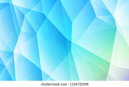 Light Blue, Green vector polygon abstract background. A sample with polygonal shapes. Textured pattern for your backgrounds.