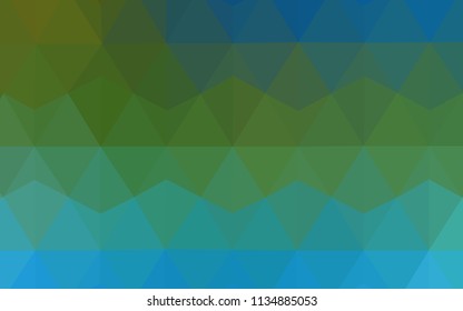 Light Blue, Green vector polygon abstract layout. Colorful illustration in abstract style with triangles. Triangular pattern for your design.