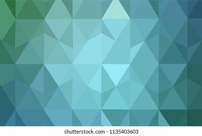 Light Blue, Green vector polygon abstract backdrop. Geometric illustration in Origami style with gradient.  New template for your brand book.