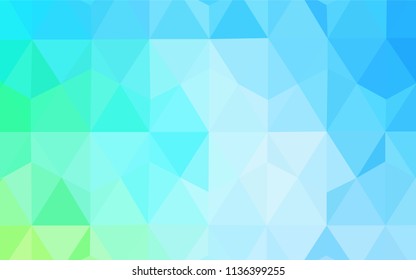 Light Blue, Green vector polygon abstract layout. Polygonal abstract illustration with gradient. Polygonal design for your web site.