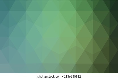 Light Blue, Green vector polygon abstract background. Shining polygonal illustration, which consist of triangles. A new texture for your web site.
