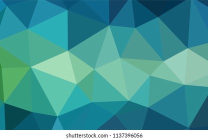 Light Blue, Green vector polygon abstract layout. Triangular geometric sample with gradient.  New template for your brand book.
