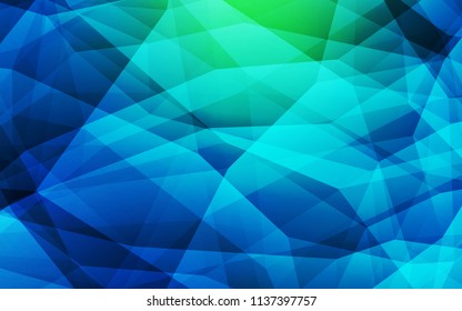 Light Blue, Green vector polygon abstract background. A sample with polygonal shapes. Textured pattern for your backgrounds.