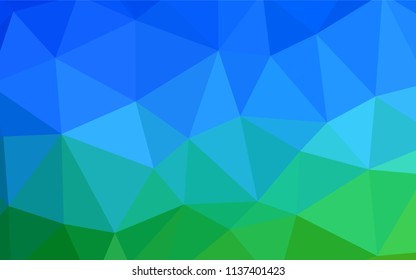 Light Blue, Green vector polygon abstract layout. A sample with polygonal shapes. A new texture for your web site.