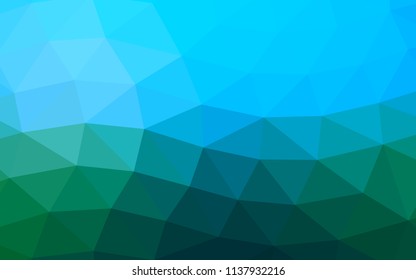 Light Blue, Green vector polygon abstract polygon abstract. A completely new color illustration in a vague style. The completely new template can be used for your brand book.