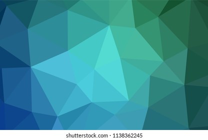 Light Blue, Green vector polygon abstract background. Creative geometric illustration in Origami style with gradient. Completely new template for your banner.