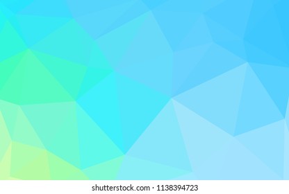 Light Blue, Green vector polygon abstract layout. A sample with polygonal shapes. New template for your brand book.