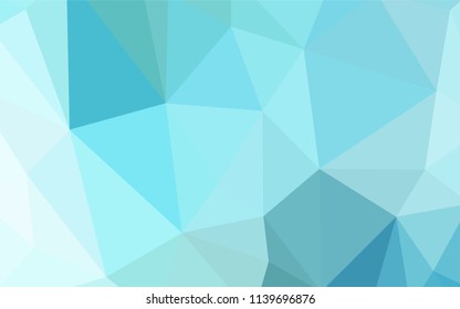 Light Blue, Green vector polygon abstract backdrop. Shining colorful illustration with triangles. Triangular pattern for your design.