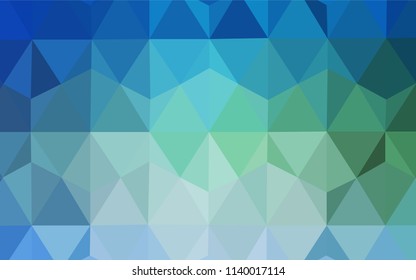 Light Blue, Green vector polygon abstract layout. Triangular geometric sample with gradient.  Brand new style for your business design.
