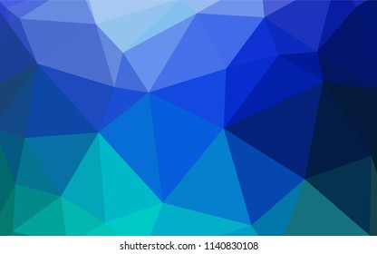 Light Blue, Green vector polygon abstract layout. Glitter abstract illustration with an elegant triangles. Best triangular design for your business.