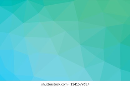 Light Blue, Green vector polygon abstract layout. Glitter abstract illustration with an elegant design. The completely new template can be used for your brand book.
