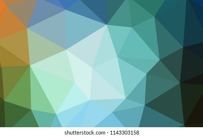 Light Blue, Green vector polygon abstract layout. Elegant bright polygonal illustration with gradient. Textured pattern for your backgrounds.