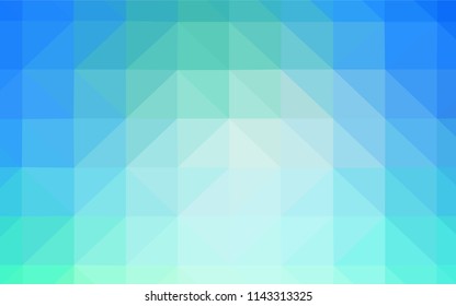 Light Blue, Green vector polygon abstract backdrop. Geometric illustration in Origami style with gradient.  Brand new style for your business design.