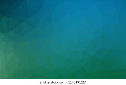 Light Blue, Green vector polygon abstract backdrop. Colorful illustration in abstract style with gradient. The textured pattern can be used for background.