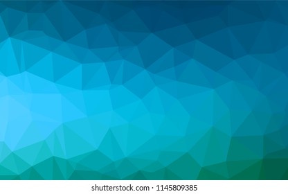 Light Blue, Green vector polygon abstract backdrop. A sample with polygonal shapes. A completely new design for your business.