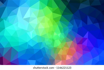 Light Blue, Green vector polygon abstract background. A sample with polygonal shapes. A completely new design for your leaflet.
