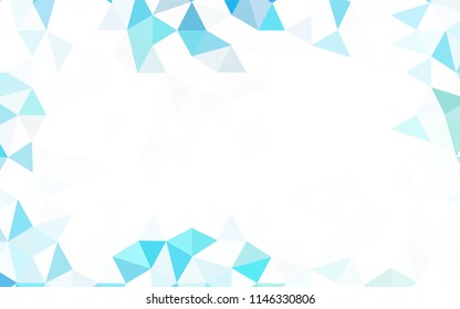 Light Blue, Green vector polygon abstract layout. Shining polygonal illustration, which consist of triangles. Template for cell phone's backgrounds.