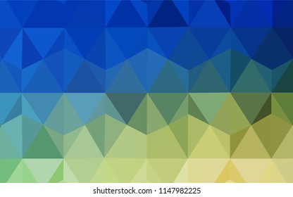 Light Blue, Green vector polygon abstract layout. Creative geometric illustration in Origami style with gradient. New template for your brand book.